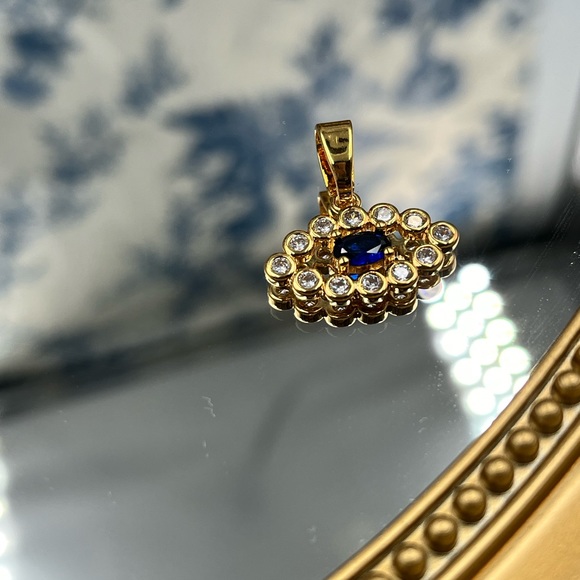 🆕 CRYSTAL HAZE 🧿 BNWT The Evil Eye Pendant - 18K Gold Plated Brass - Picture 5 of 16
